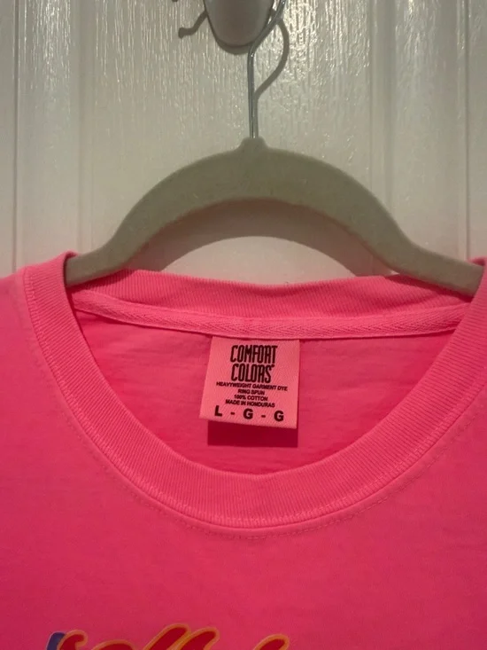 SOFT HEART THICK SKIN NEON PINK TSHIRT - Picture 4 of 6